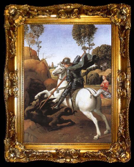 framed  RAFFAELLO Sanzio Kill dragon, ta009-2